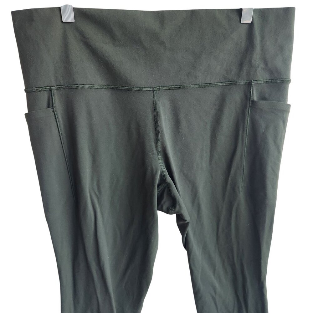Athleta Salutation Stash Pocket II Womens 7/8 Leggings Size XL Green - Picture 2 of 6